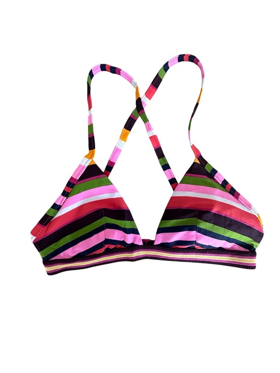 aerie Other - Aerie American Eagle Women's Multi Striped Triangle Bikini Swim Top Size M